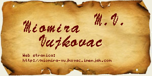 Miomira Vujkovac vizit kartica